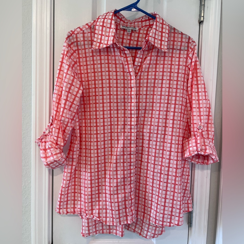 Cute Checkered Button-Up Shirt